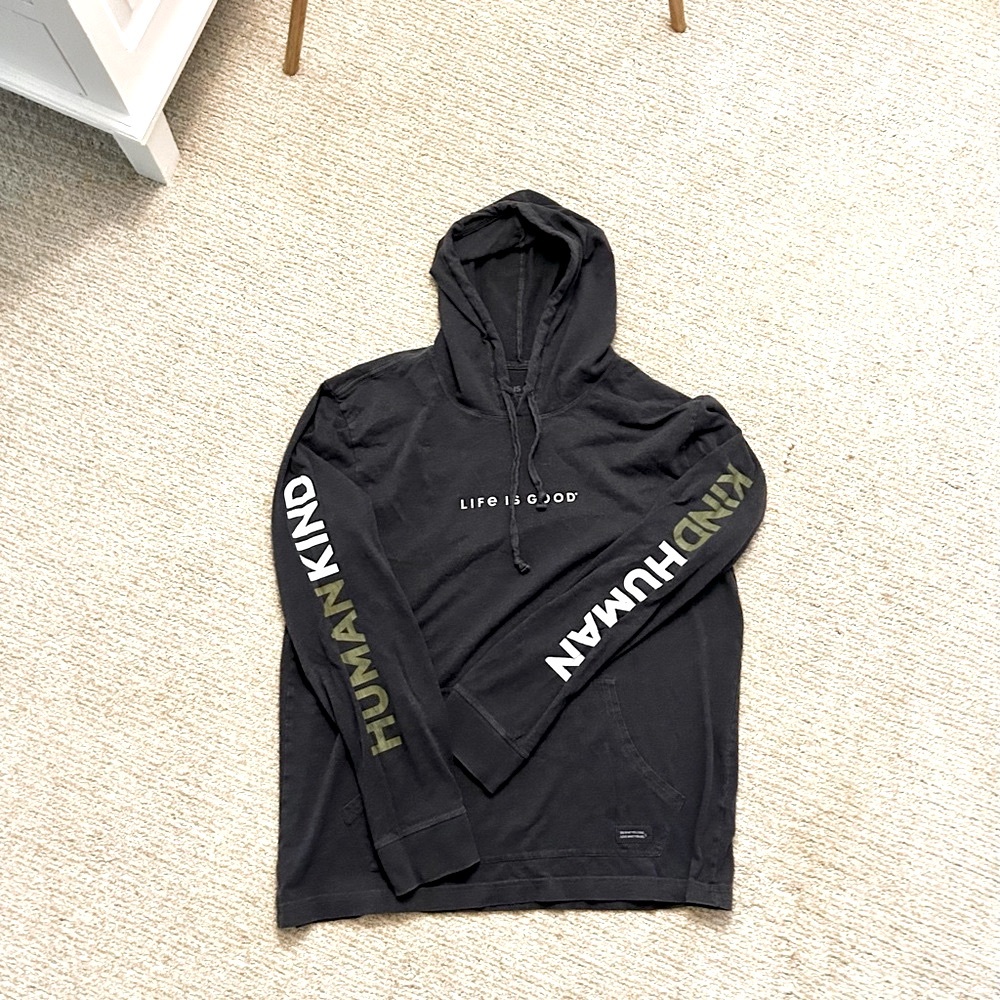 Life is Good Hoodie - Gray/Large